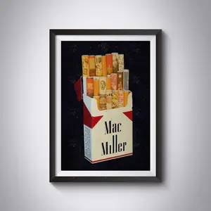 Mac Miller Poster, Mac Miller Cigarette Poster, Mac Miller Art, Rap Poster, Dorm