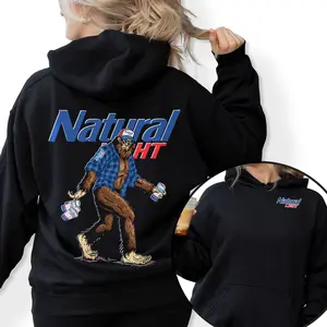 Bigfoot Natural Light T-shirt Natural Light T-shirt Sweatshirt Hoodie Full Color Full Size New Design for Women Lady