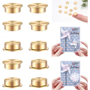 Mini Metal Rotating Bearing, Round 360° Smooth Rotation for DIY Crafts Paper Cards Scrapbooks, Jewelry Making Nail Decorations (10 Pieces)