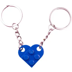 Heart Brick Keychain Heart Keychain Matching Keychains for Couples Matching Keychain for Boyfriend Girlfriend
