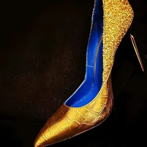 NIKKI SPARKLE CROC STILETTO Pointed Toe