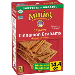 Annie's Organic Graham Crackers, Cinnamon, Made With Whole Grain, 14.4 oz