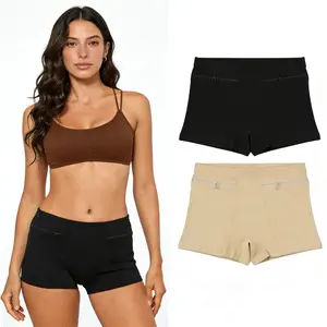 Women's Minimalist Basic Cotton Anti-Pickpocket Travel Panties - Lady's Boxer Shorts with Secret Pocket for Phone, Passport, Keys, Vacation & Daily Wear