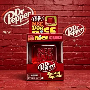 Needoh 2026 NEW Nice Cube Water Drop Squeeze Toy Dr Pepper Red Stylish Sensory Stress Relief Ball Soft Squishy Fidget Toy for All Ages