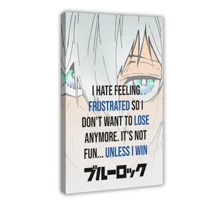 Anime Blue Lock Nagi Quote I Canvas Poster Wall Art for Home Bedroom Office Dorm Room Decor