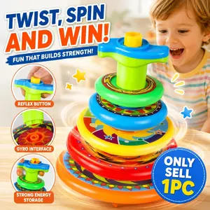 1 set interactive spinning top kit sensory spinner teaching supplies, exercises interactive learning ability early education materials, suitable for classroom and home use