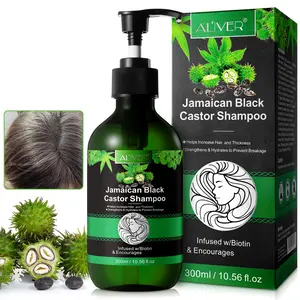 300ML Aliver Castor Oil Shampoo & Conditioner, Biotin Infused, Volumizing, Prevents Breakage, Suitable for Curly Wavy Hair