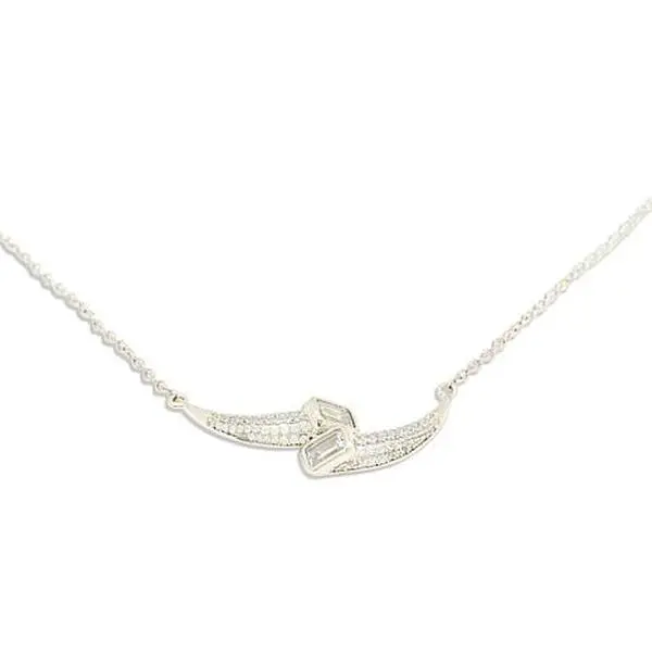 Radiance by Absolute 1.67ctw CZ Emerald Bypass Pendant Necklace