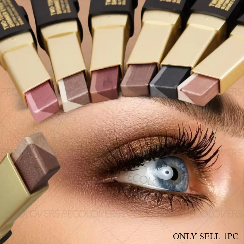 1pc Buildable Eye Crayon - Silky Fade-Proof Formula, Sweat-Proof & Transfer-Resistant, Single Motion for Contour & Highlight, Great for Makeup Addicts & Trendy Girls - Longwear Dual-Finish Eyeshadow Pencil
