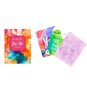 Inner Haven Tarot Yes or No Oracle Cards Deck - 40 Glossy Watercolor Cards for Quick Answers & Intuitive Guidance Ideal for Tarot Readers & Spiritual Guidance