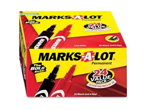 Avery Marks-A-Lot Black/Red Value Pack Markers