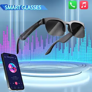 Smart Glasses, Wireless Earbuds, Bluetooth Smart Glasses for Music & Calls, Creative Smart Sports Sunglasses, Unisex, with Mic & Speaker, Men Gift, Multifunctional Smart Glasses