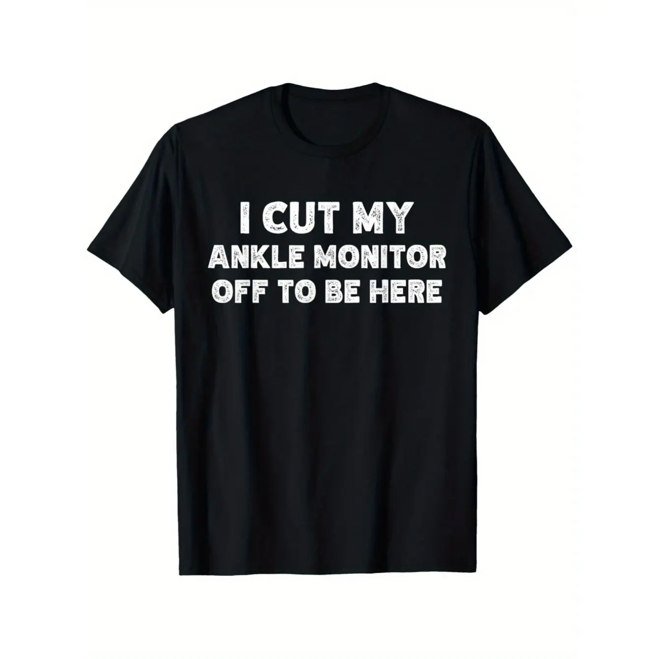 Women's Fitted Funny Arrest Graphic Round Neck T-Shirt - Customized Short Sleeve Garment with Soft Breathable Fabric for Casual Wear, Women's Clothes Tops