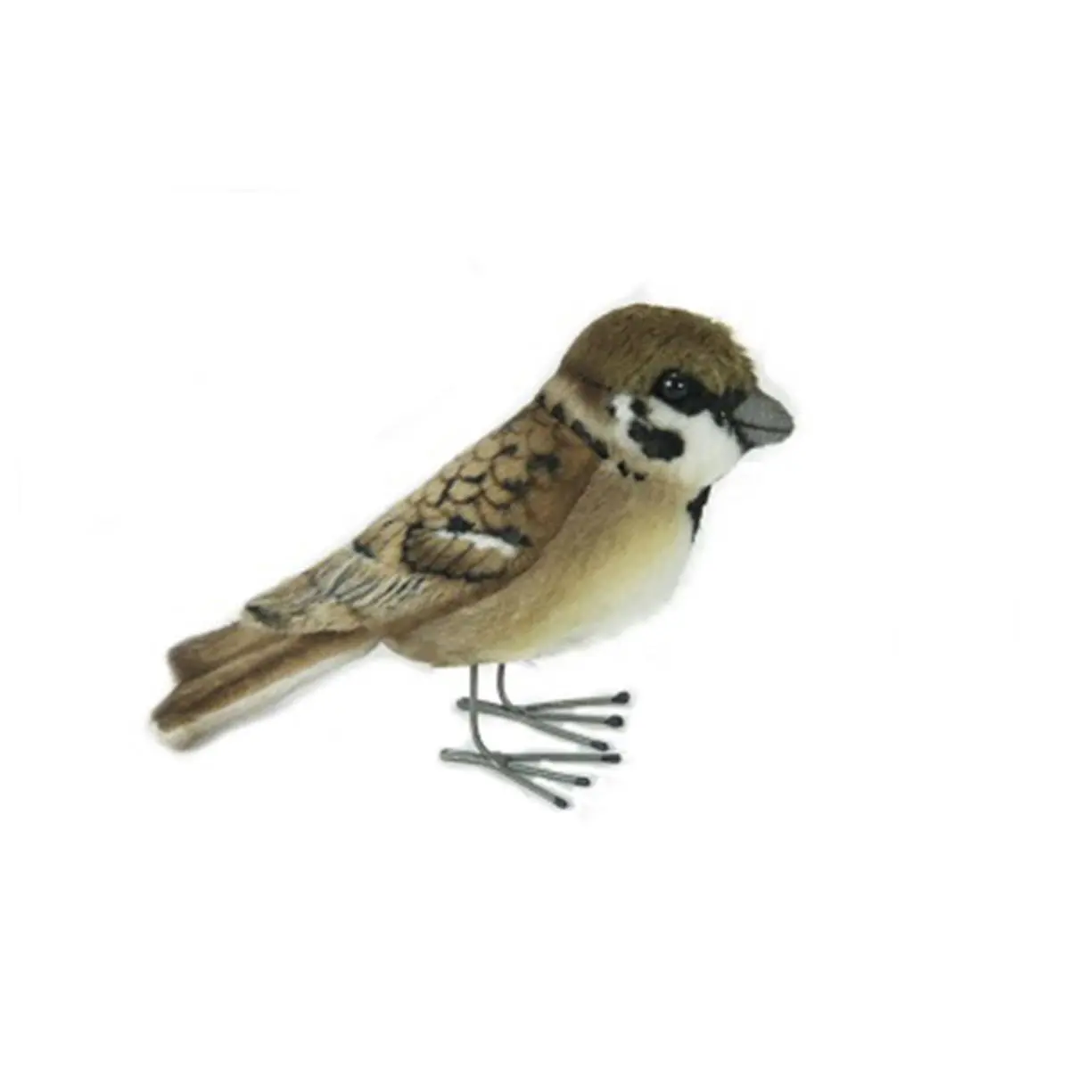 212 MAIN Hansa 3.6 in. Small Sparrow Stuffed Animals, Plush Fabric Cat Toy with Realistic Look for Creative Play