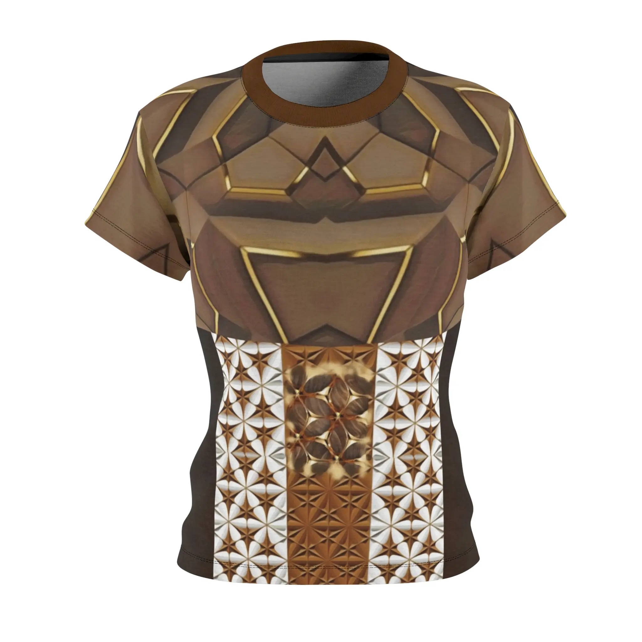 Golden Cube,Women's Cut & Sew Tee (AOP)