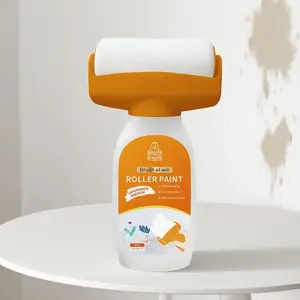 Roller Paint,Wall Repair Paint and Brush,Damp and Mouldy Wall Renovation Tool,Wall stains disappear,Eco-Friendly Water-Based Paint Odourless,White,Pearl White 500ml,Zero-VOC paint
