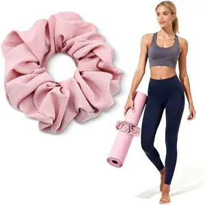 Stylish Yoga Mat Scrunchie Holder Durable & Elastic Fabric Fits All Standard Mats (Mat Not Included)