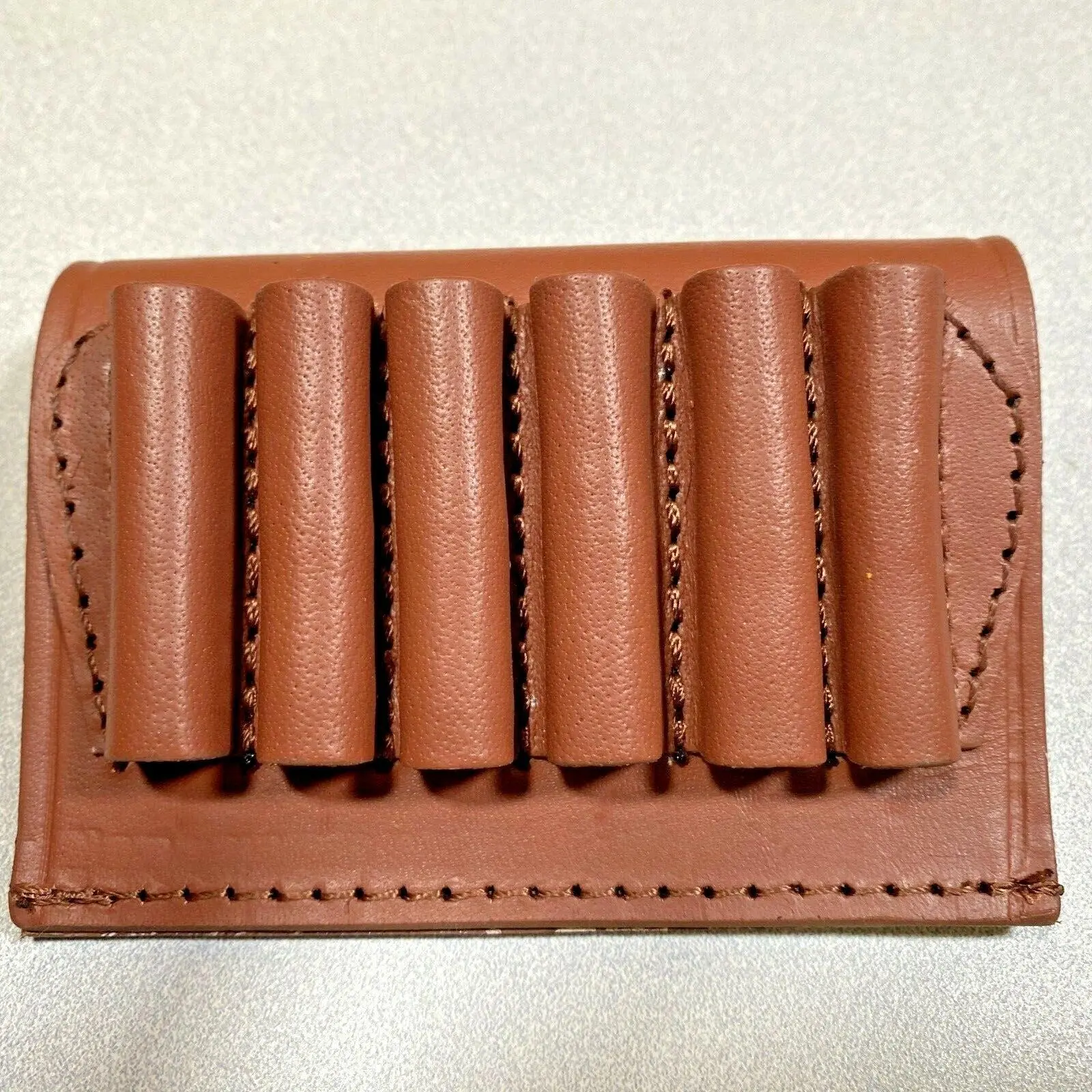 410 Shotgun Shell Belt Pouch Tan Leather