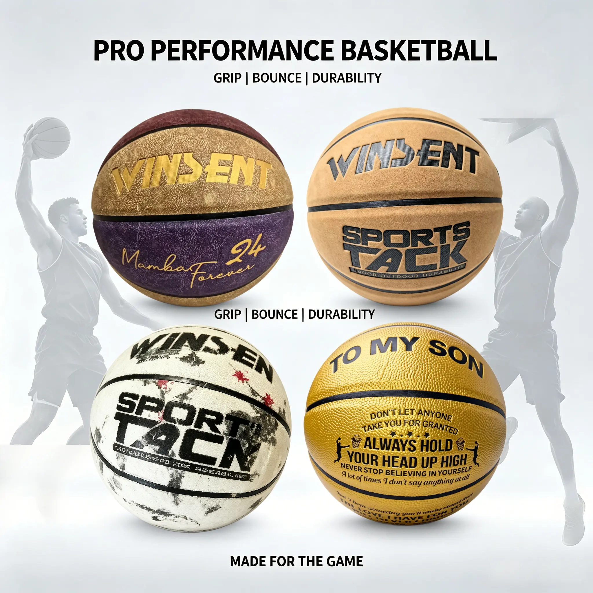 Size 7 Vintage Composite Suede Leather Basketball, Non-Slip Wear-Resistant for Indoor-Outdoor Courts, Inspirational Commemorative Gift for Teens/Adults, Fits Ball Enthusiasts for Training & Match Play, Composite Leather