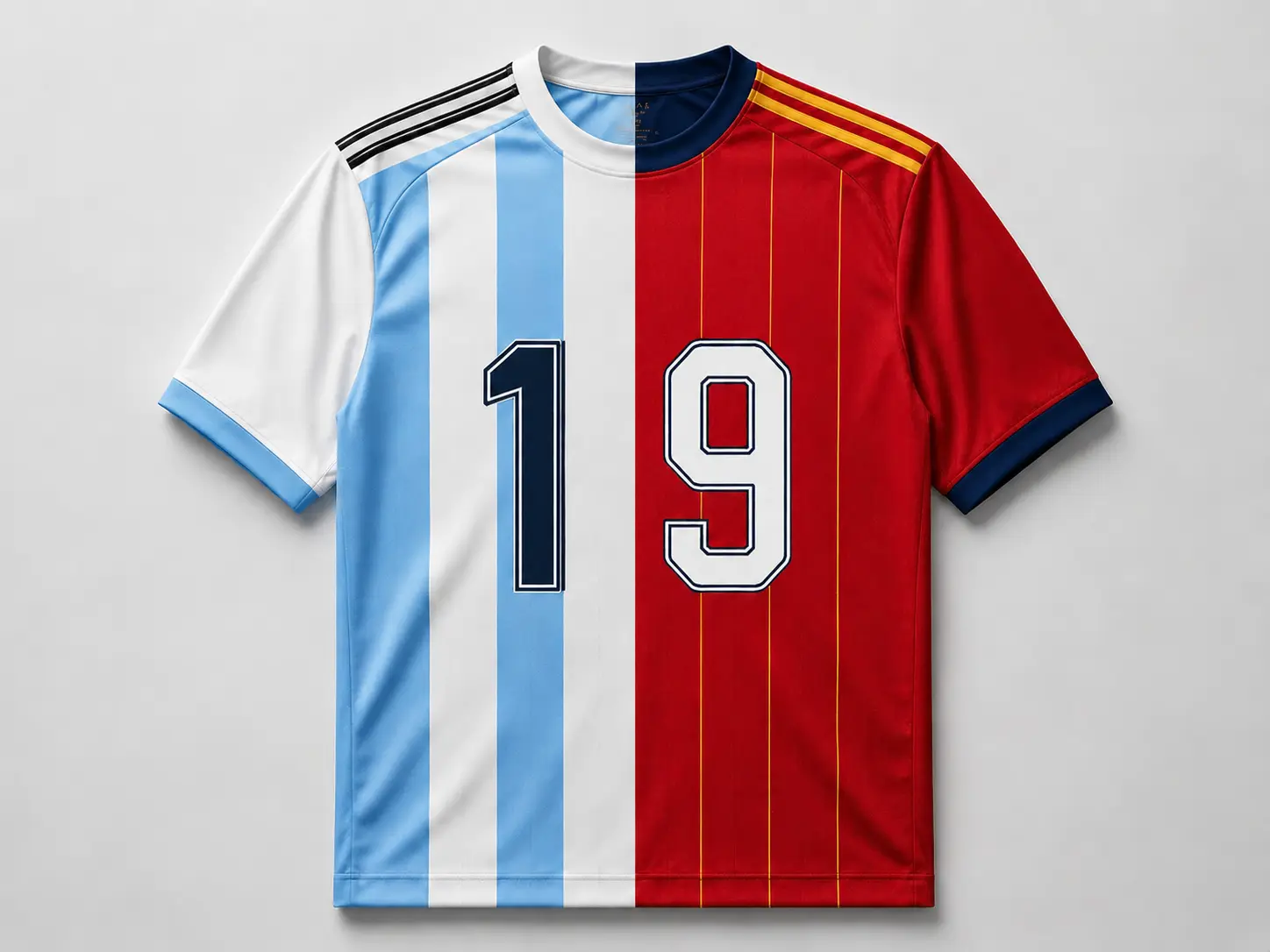 Premium Split Color Soccer Fan Jersey – Breathable Lightweight Athletic T-Shirt, Soft Performance Sports Tee for Men, Casual Training & Everyday Wear