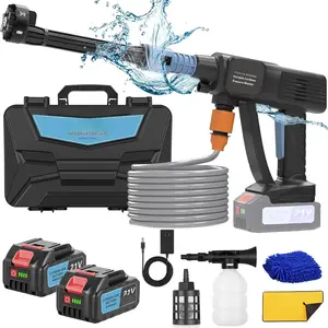 Portable Cordless Washer, Cordless  Washer with 2 , 6 in 1 Nozzle, 5 Meter Hose, for Cleaning,  Washing, Floor Washing