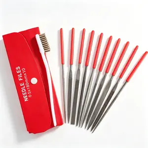 10pcs Needle File Set with Cleaning Brush - Precision Metal Files for Jewelry Making, Woodworking & Crafts