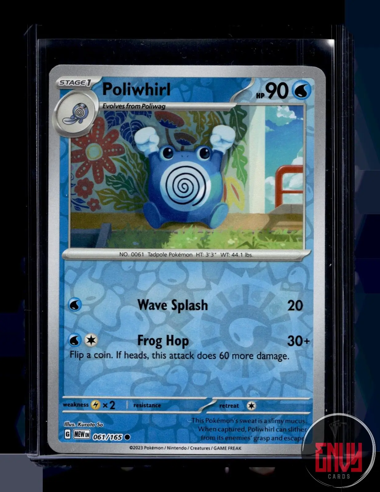 Poliwhirl Near Mint 061/165 Common 151 Pokemon Reverse Holo