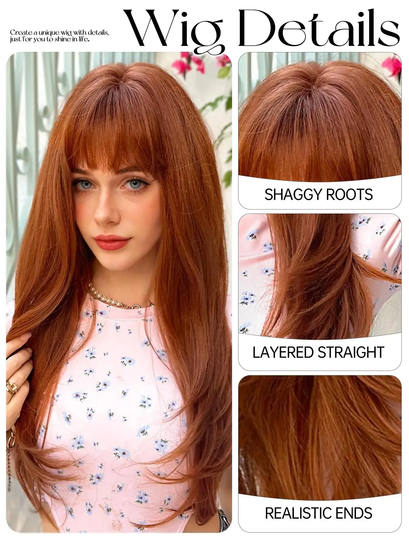 26 Inch Orange Long Curly Wigs for Women, 1 Piece Gorgeous Fluffy Wigs with Bangs, Synthetic Full Machine Wigs for Party, Daily Use, Fashion Fluffy Wigs, Synthetic Material Wigs