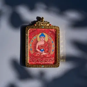 Green Tara & Amitabha Red Thangka | Fulfilling Wishes and Deliverance · Rebirth in Pure Land