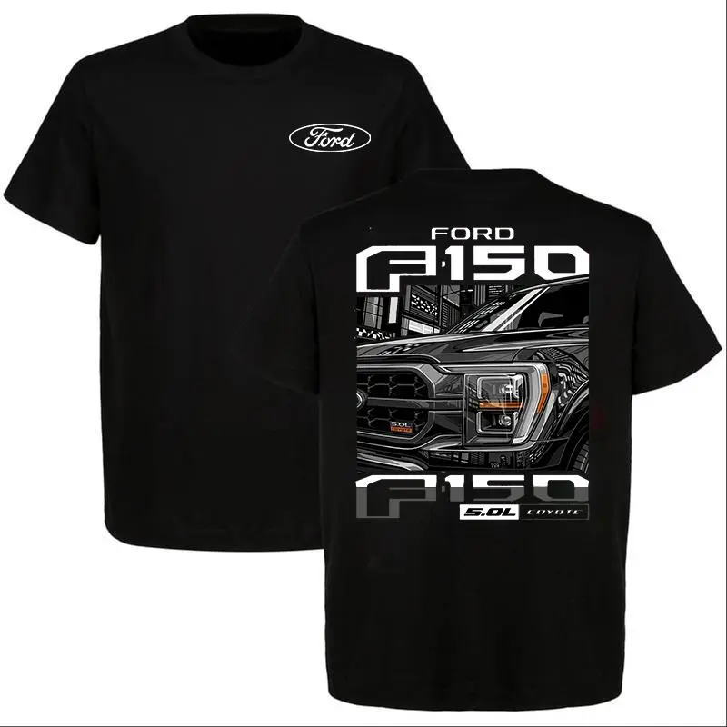 Ford F-150 5.0L Coyote Shirt, 2 Sided Graphic Tee, Car Enthusiast Shirt, Soft Cotton, Gift For Men, Menswear, Apparel, Full Size, Full Color