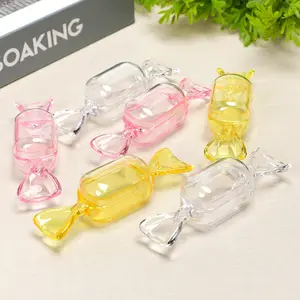 10 Mini Candy-Shaped Transparent Plastic Storage Boxes, Creative Earring & Small Accessories Organizer, Multi-Functional Container Set