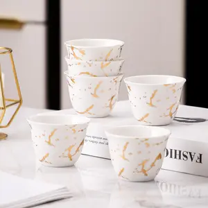 Leaf Pattern Ceramic Cup Set, 6/ Kung Fu Tea Cup, Shot Glasses & Aviation Cups, Teacup, Suitable for Tea, Coffee & Drinking, Drinkware, Coffee Cups Gift