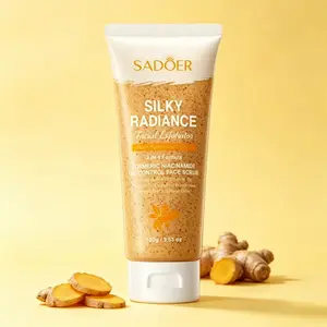 Turmeric Nourishing Facial Scrub  Infused with natural turmeric extract and moisturizing ingredients. Gently exfoliates while deeply hydrating the skin, leaving it smooth, supple, and radiant