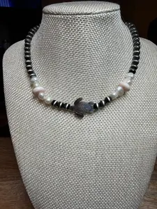 abalone shell turtle beaded necklace
