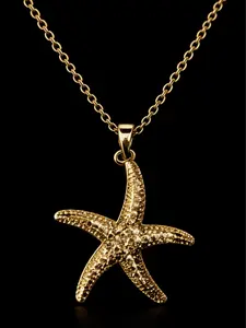 [23mm by 29mm Starfish Pendant]【FOLYSTUY (K137) 】23*29mm Exquisite  -  Starfish Pendant - Unisex