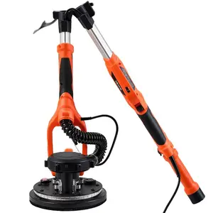 VEVOR Drywall Sander, 1150W Electric Drywall Sander, Popcorn Ceiling Removal Tool with Vacuum Dust Collection, 5 Variable Speed 800-1700 RPM, LED Light, Foldable Extendable Handle, 15 Sanding Discs