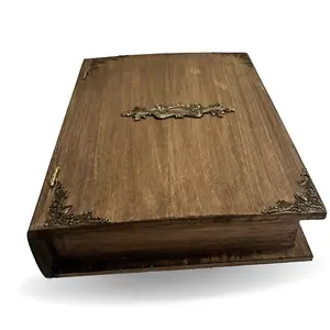 Openable Book Box, personalized gift, Wood Fake Book Storage, Victorian Vintage, Decorative Coffee Table Book Box, Faux Book Memory Box