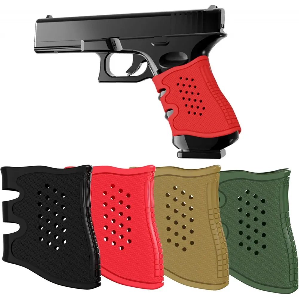 4Pack Glock Grip Pistol Holster Grip Glove Sleeve Anti-Slip for Glock 17, 19, 19x, 20, 21, 22, 23, 25, 31, 32, 34, 35, 37, 38, 41, 43x, 44, 45, 48 Pistols Accessories