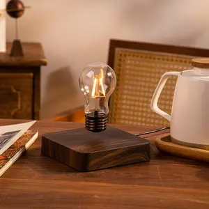 Floating Light Bulb Desk Lamp With Overheat & Overload Protection, Energy-Saving Low Consumption LED, Clean High-End Accent Decor