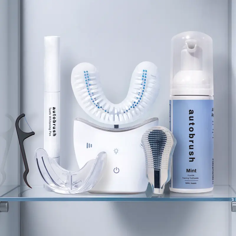 Autobrush Sonic Pro Total Package | ADA-Accepted U-Shape Electric Toothbrush | Full-Mouth Clean in 30 Sec | Complete Oral Care System