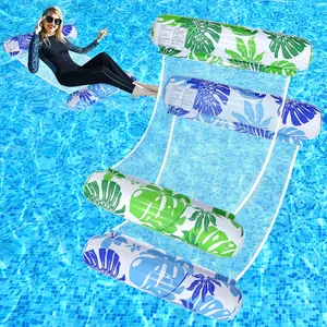 New Water Vacation Hammock 2 Tube Adult Size, 4-In-1 Multi-Functional Pool Float Toy, Pool Raft Lounger Floating Device Inflatable Pool Floats for Adults