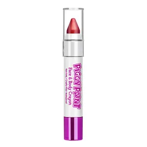 Piggy Paint Face & Body Crayon - RED-y Set Go Non-Toxic Waterproof Sweat-Proof Mess-Free Creative Fun for Kids School Spirit Days