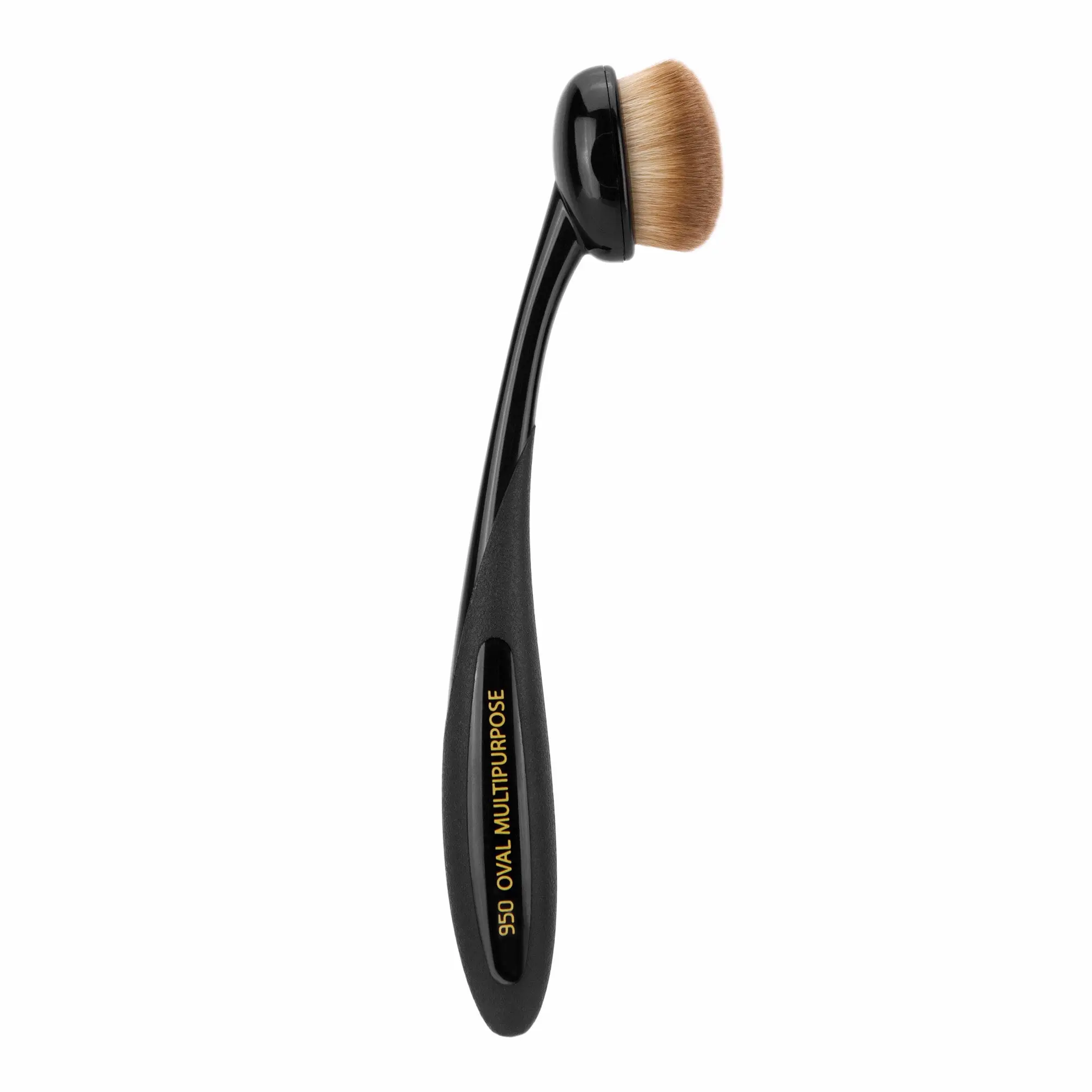 Bdellium Tools Studio 950 Oval Multipurpose Synthetic Makeup Brush - Soft Vegan Fibers, Fluffy Dome, Precision Powder, Concealer, Multifunctional, 6.1" Length