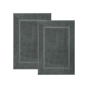 2 Piece Bathroom Rug Set – Absorbent Plush Shower & Contour Toilet Mats, Non-Slip Shaggy Bath Rugs, Machine Washable Bathroom Floor Mat Set