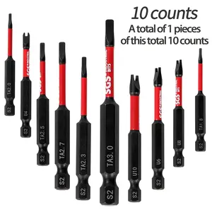Irregular Screwdriver Bit Set, S2 Diamond U-shaped Y-shaped Triangular Screwdriver Bit, Screwdriver Bit Set with Magnetic Bracket, Suitable for Office/Industrial Tools