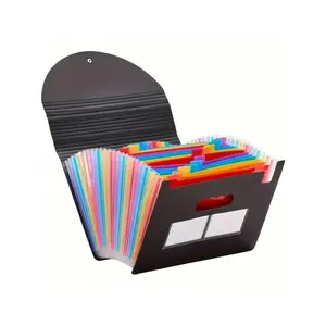 25 Pocket Expandable File Folder, Accordion File Organizer with Tabs, Portable Document Storage Case for A4 Letter Paper, Office Home School Supplies