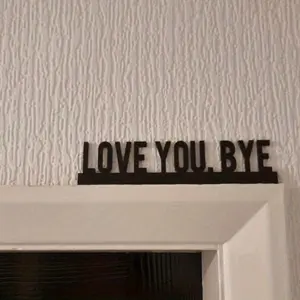 1PC Classic Metal "LOVE YOU BYE" Sign - Desk Wall Sign - Geometric Wall Art for Living Room | Unique Home Accent | Valentine's/Halloween/Easter/Thanksgiving Gift | Hanging Ornaments Decorative Signs & Plaques.