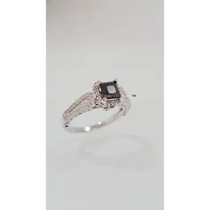 Sterling Silver Princess Cut Sapphire ring