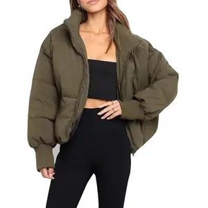 2026 Best-Selling Women’s Cotton Jacket, European and American Style, Loose Fit, Slimming, Warm Puffer Jacket, Short Casual Down Cotton Jacket, Women’s Coats, Rain Jacket, Puffer Jacket
