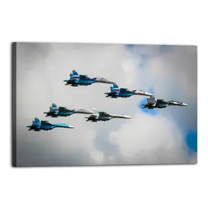 Military Fighter Poster Su-27 Poster Decorative Painting Canvas Wall Art Picture Print Modern Family Bedroom Decor